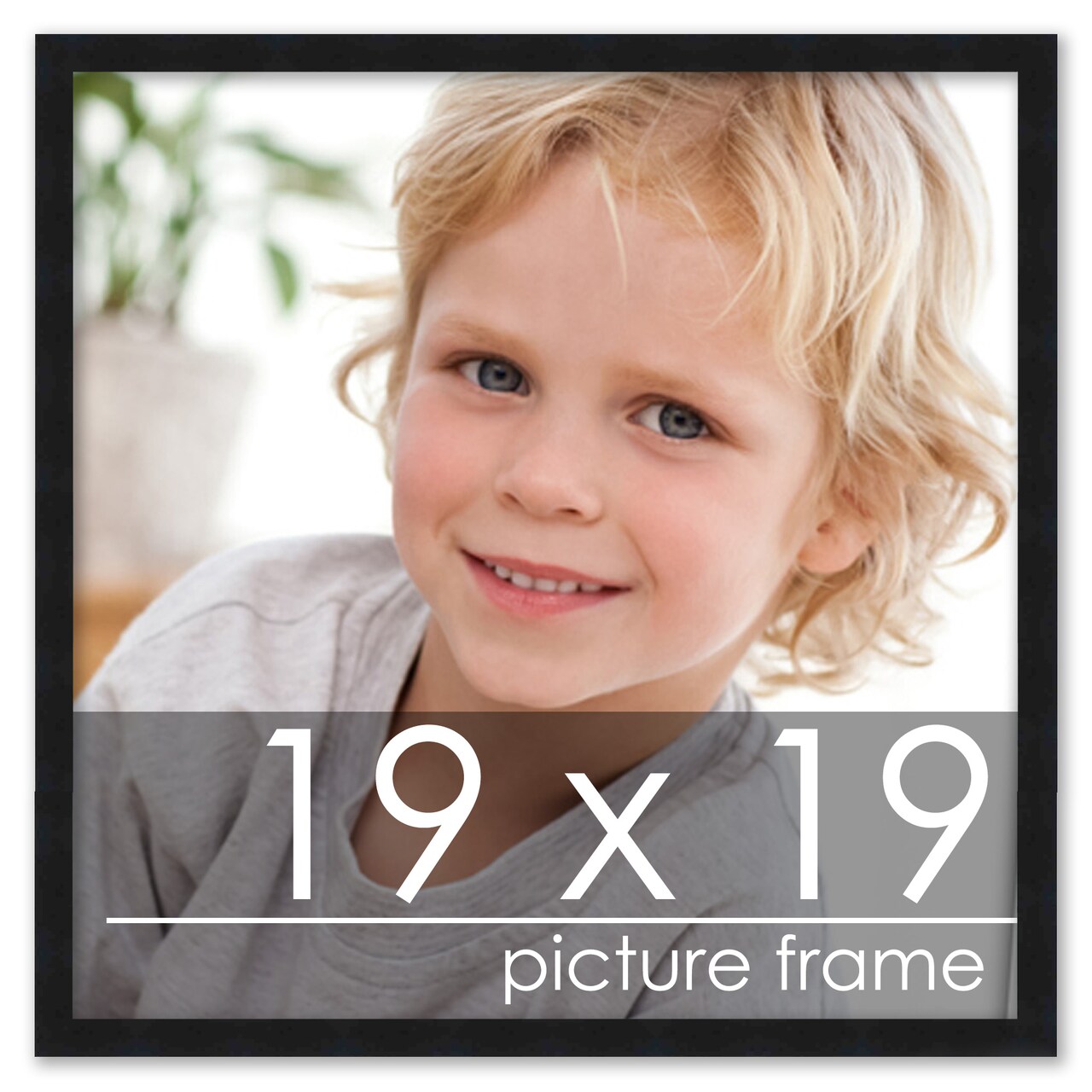 19x19 Modernist Picture Frame with UV-Resistant Acrylic & Acid Free Backing, Available in 3 Finishes - Black, Brown, and White